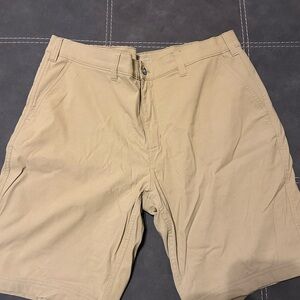 Eddie Bauer Men's Tan Flat Front Shorts
